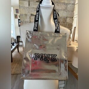 Victoria's Secret PINK Silver Tote Bag